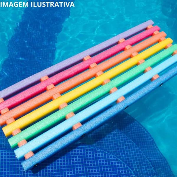 Imagem de Kit 2 Esteiras Flutuantes Coloridas / Brinquedo de Piscina Suporta Ate 90 Kg + Boia Espaguete Macarrao  Upex 