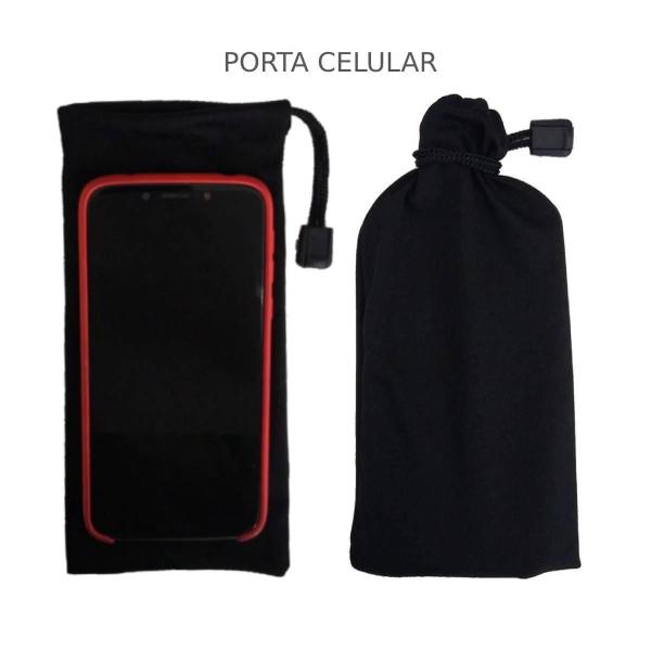 Imagem de Kit 2 Estojo Porta Oculos Saquinho Celular Joias Relogio Bag