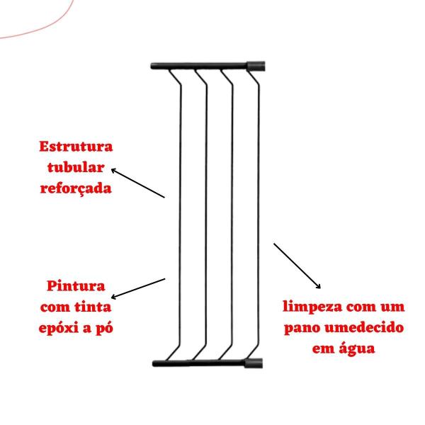 Imagem de kit 2 Extensor Prolongador De 20 cm Para Portão Pet Útil