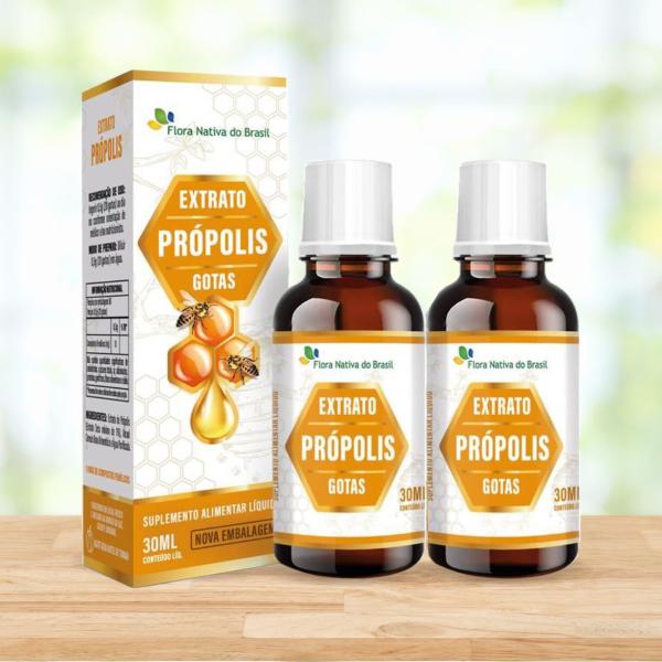 Imagem de Kit 2 Extrato de Própolis Gotas 30ml Flora Nativa