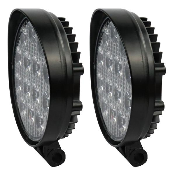 Imagem de Kit 2 Farol De Milha 42w 14 Leds Redondo Bivolt Agrícola