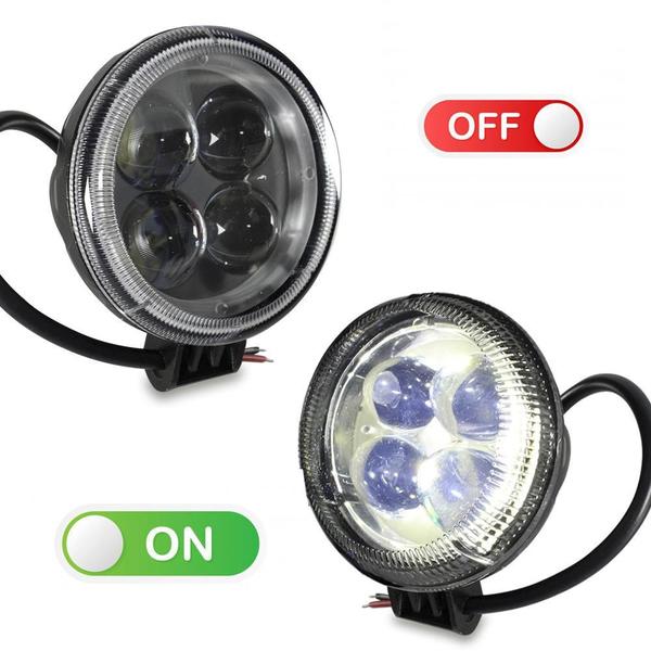 Imagem de Kit 2 Farol De Milha Auxiliar 4 Led Redondo Off-Road Trilha