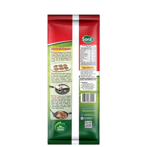 Kit 2 Filé Vegetal de Carne Vermelha Sora (File a Brasileira) 125g Imagem de Kit 2 Filé Vegetal de Carne Vermelha Sora (File a Brasileira) 125g