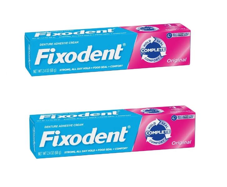 Imagem de Kit 2 Fixador Para Dentadura Fixodent Original  68g-Fixodent