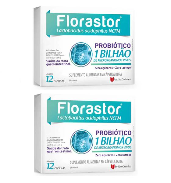 Imagem de Kit 2 Florastor Equilíbrio Intestinal 12Cps - União Química