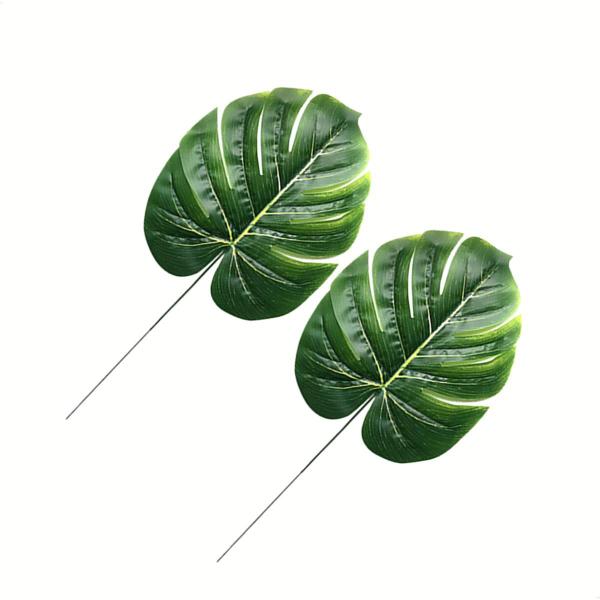 Kit 2 Folha Costela de Adão Verde 29 CM Com Haste - Mercado Flora Imagem de Kit 2 Folha Costela de Adão Verde 29 CM Com Haste