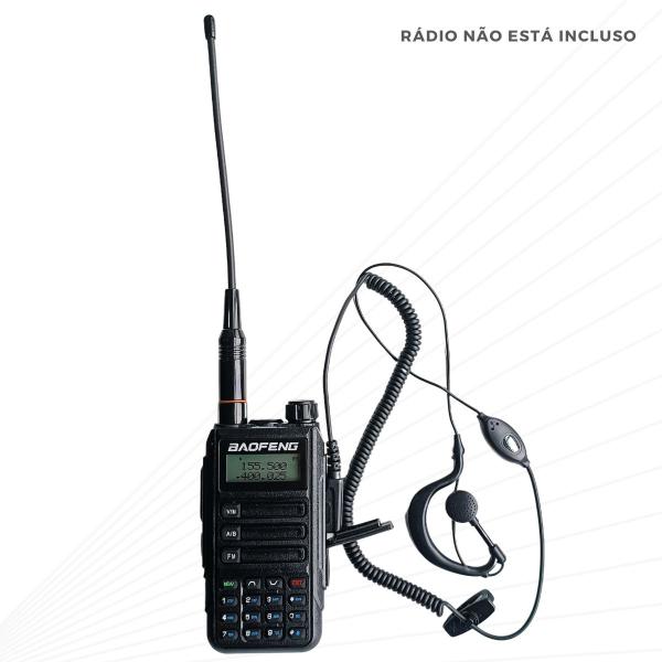 Imagem de Kit 2 Fone Microfone Ptt Para Rádio Baofeng Uv-16 Plus 