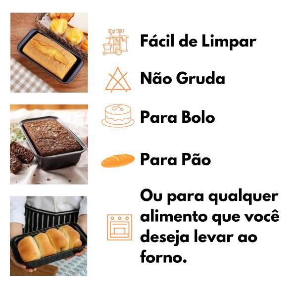 Kit 2 Forma De Pão Antiaderente Assadeira Bolo Inglês - Magni Formas Imagem de Kit 2 Forma De Pão Antiaderente Assadeira Bolo Inglês