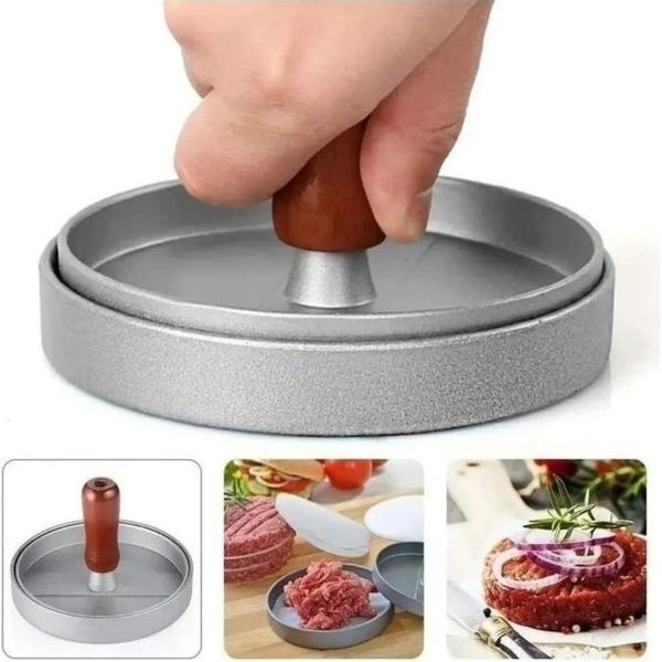 Imagem de Kit 2 Forma Modelador de Hambúrguer Artesanal Caseiro Molde para Hamburguer Gourmet Utensílios Cozinha