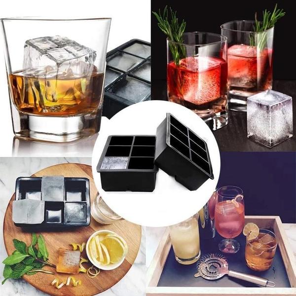 Imagem de Kit 2 Forma Silicone 6 Gelo Cubo Grande Negroni Bpa-Free