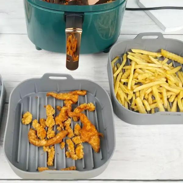 Imagem de Kit 2 Formas Antiaderente de Silicone para Air Fryer