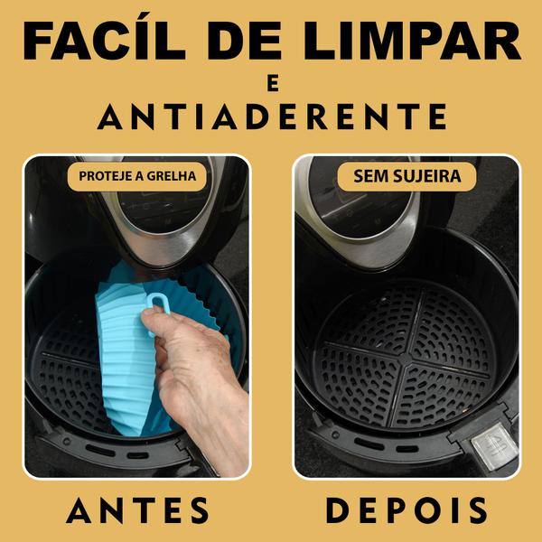 Imagem de Kit 2 Formas Silicone Air Frayer Antiaderente Reutilizável