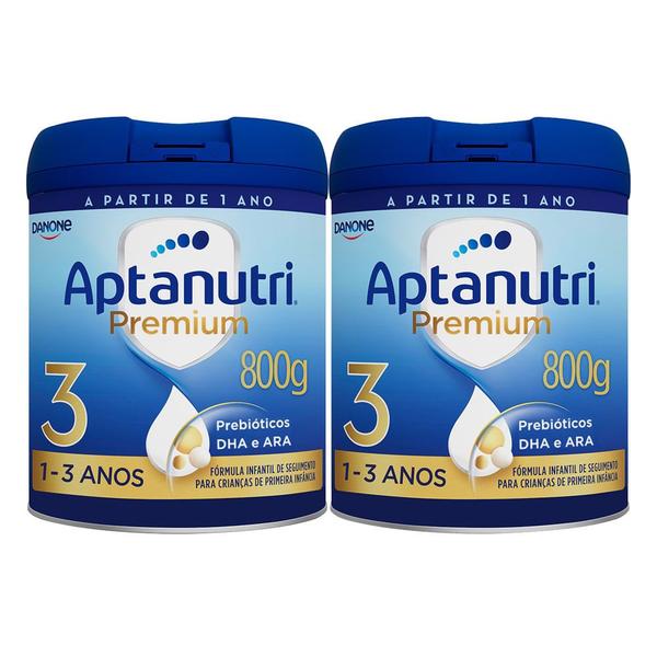 Kit 2 Fórmula Infantil Aptanutri Premium 3 800g Kit 2 Fórmula Infantil Aptanutri Premium 3 800g