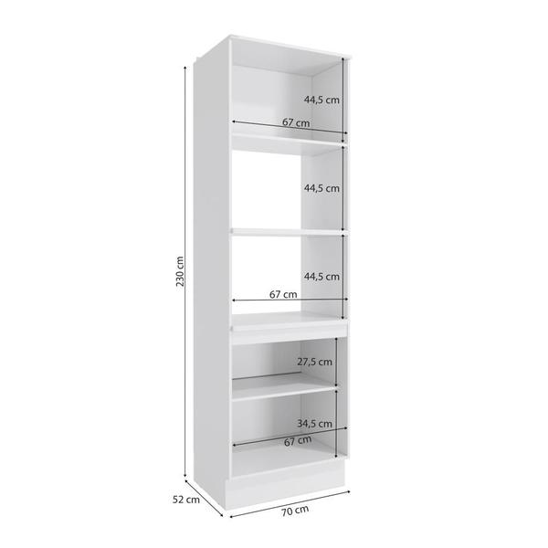 Imagem de Kit 2 Fornos Celeste Kappesberg 100% MDF 4 Portas Branco/Verde 70cm