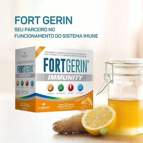 Imagem de Kit 2 Fortgerin Immunity Suplemento Alimentar 30 Cps - La San Day