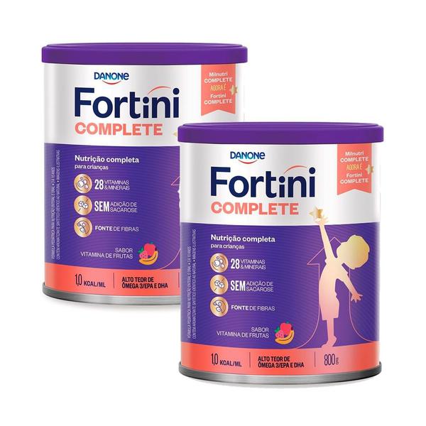 Imagem de Kit 2 Fortini Complete Sabor Vitamina de Frutas 800g