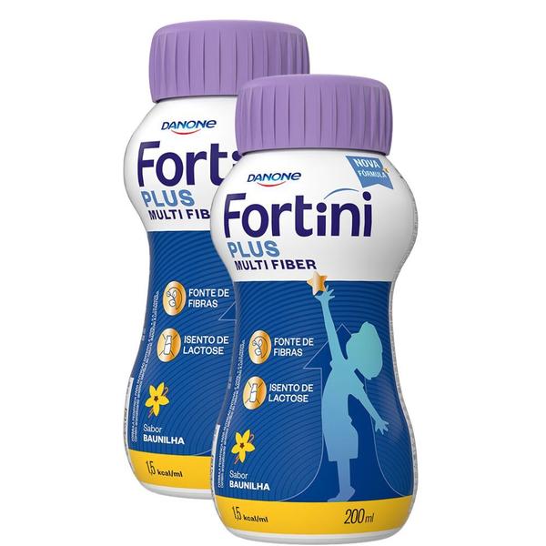 Imagem de Kit 2 Fortini Multi Fiber Baunilha 200ml