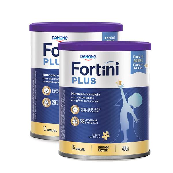 Kit 2 Fortini Plus Pó Baunilha 400g Imagem de Kit 2 Fortini Plus Pó Baunilha 400g