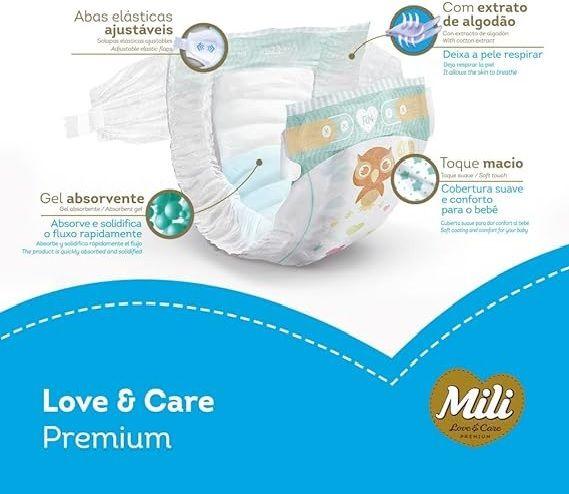 Imagem de Kit 2 Fralda Infantil Love & Care G Mega 48 Unidades - Mili