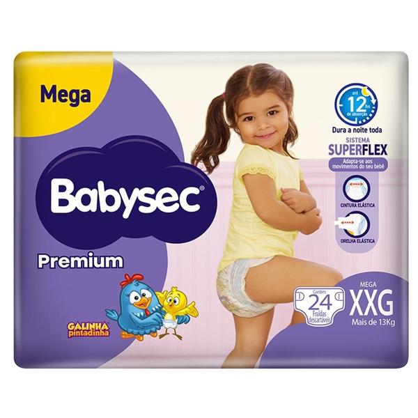 Imagem de Kit 2 Fraldas Babysec Galinha Pintadinha Premium Tamanho XXG 24 unidades cada