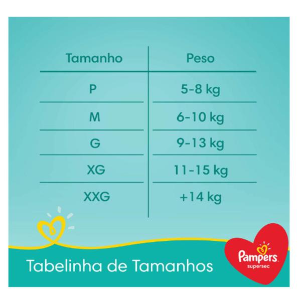 Imagem de Kit 2 FRALDAS PAMPERS SUPERSEC XXG COM 64 UNIDADES