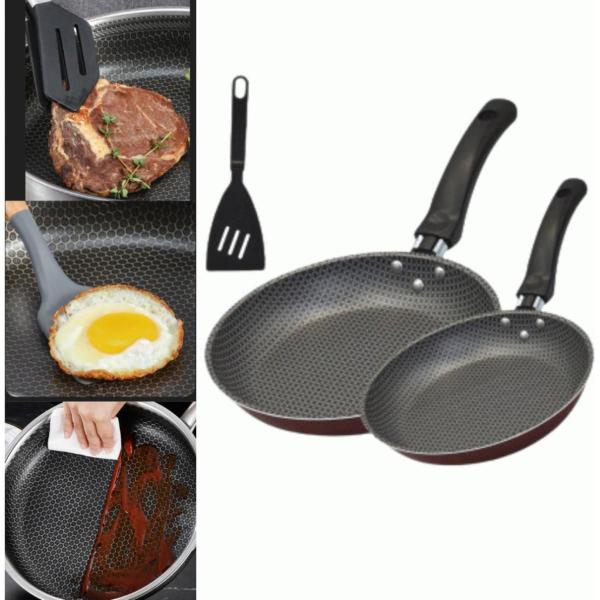 Kit 2 Frigideira Antiaderente Enjoy Frigideira Francesa 18cm 22cm Com Espátula Para Fritar Bife Ovos Omelete Não Gruda - Alegrete Imagem de Kit 2 Frigideira Antiaderente Enjoy Frigideira Francesa 18cm 22cm Com Espátula Para Fritar Bife Ovos Omelete Não Gruda