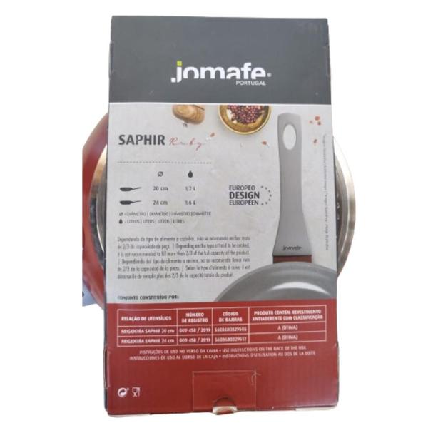 Imagem de Kit 2 Frigideiras Saphir Indução Jomafe Ceramica 20cm 24cm