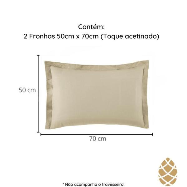 Imagem de Kit 2 Fronhas Toque Acetinado 50x70 Altenburg Anti-Pilling