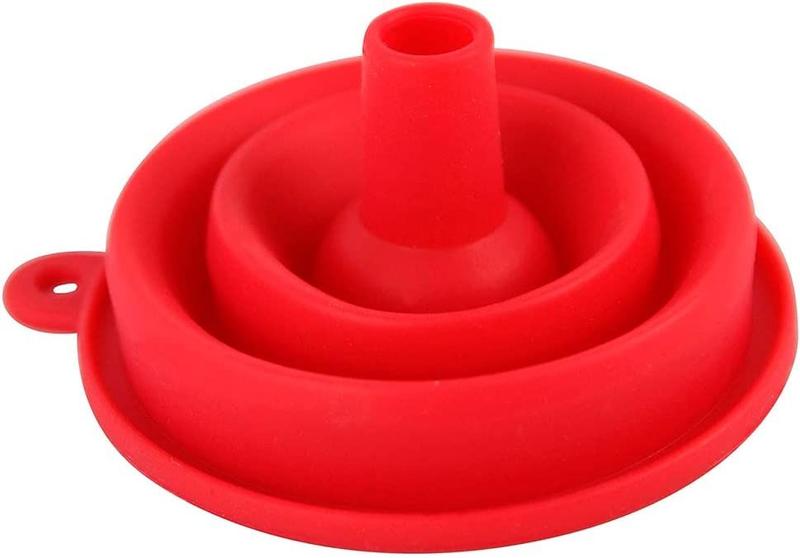 Imagem de Kit 2 Funil Retrátil Dobravel Silicone Cozinha  - Clink