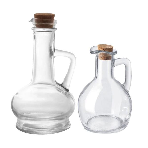 Kit 2 Galheteiro de Azeite Molhos em Vidro de 180ml e 250ml - Gici Casa Imagem de Kit 2 Galheteiro de Azeite Molhos em Vidro de 180ml e 250ml