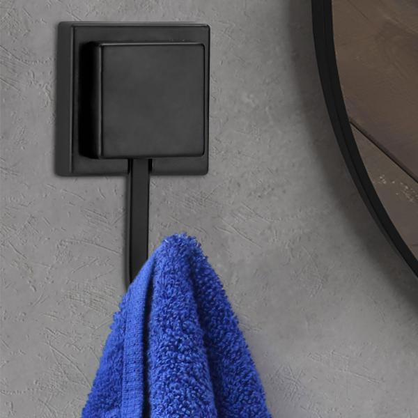 Imagem de KIT 2 Gancho de toalha para parede Cabideiro de banheiro com Adesivo