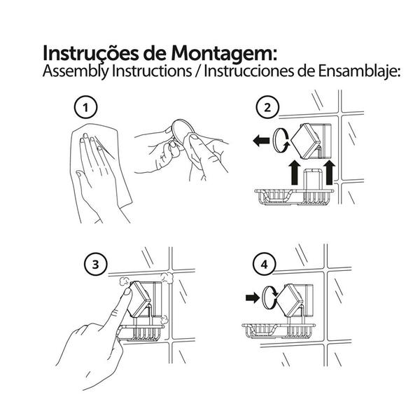 Imagem de Kit 2 Ganchos Duplo com Ventosa Multiuso para Banheiro Lavanderia Cozinha Preto Fosco Future