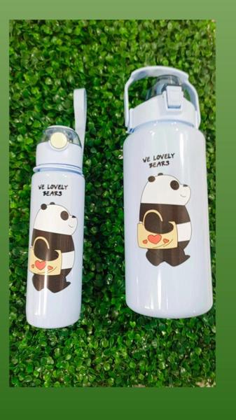 Imagem de Kit 2 Garrafas de Água Azul claro We Lovely Bears 2L e 700ml