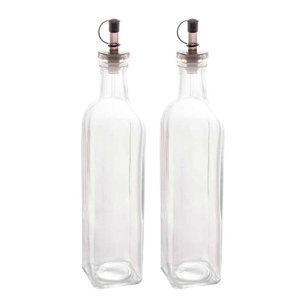 Kit 2 Garrafas para Azeite de Vidro com Tampa Lyor 510ml Imagem de Kit 2 Garrafas para Azeite de Vidro com Tampa Lyor 510ml