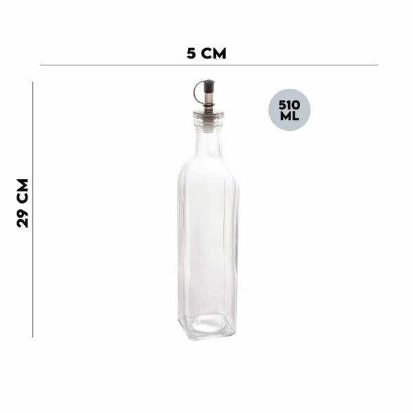 Kit 2 Garrafas para Azeite de Vidro com Tampa Lyor 510ml Imagem de Kit 2 Garrafas para Azeite de Vidro com Tampa Lyor 510ml
