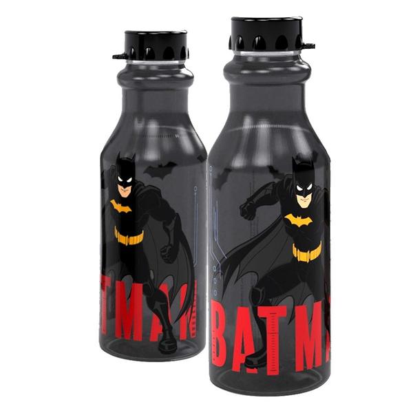 Imagem de Kit 2 Garrafas Retrô Infantil Batman 500ml Tampa de Rosca