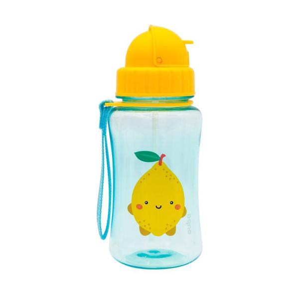 Imagem de Kit 2 garrafinha infantil frutti 400 ml buba canudo retrátil silicone