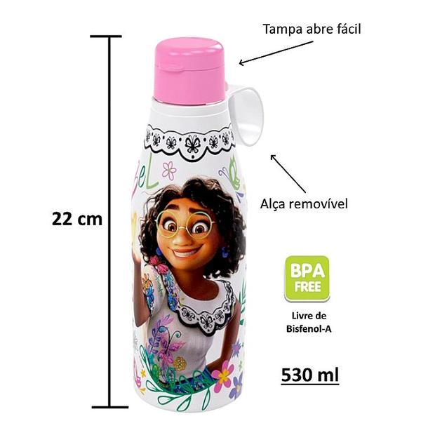 Imagem de Kit 2 Garrafinhas de Hidratação Mirabel Encanto 530ml Tampa Abre Fácil Original