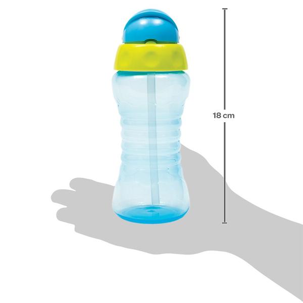 Imagem de Kit 2 garrafinhas fresh buba infantil 300 ml com 2 canudos retrátil silicone extra