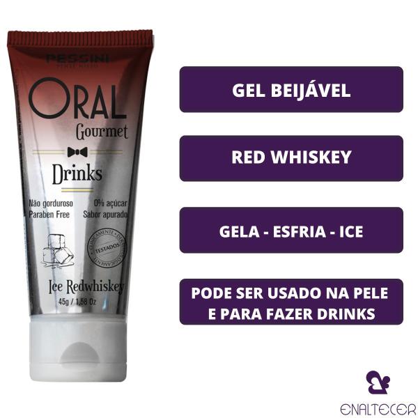 Imagem de Kit 2 Gel Lubrificant Intimo Drink Gourmet Algodão RedWiskey