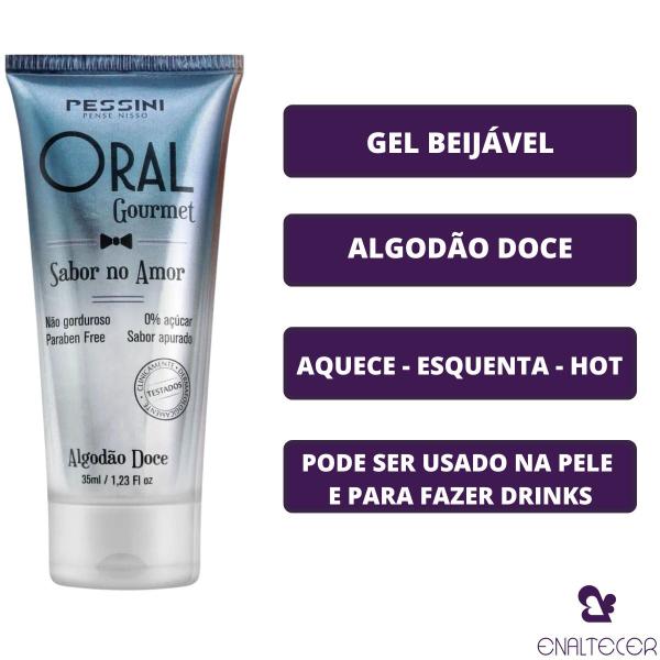 Imagem de Kit 2 Gel Lubrificante Intimo Drinks Gourmet Vinho e Algodão