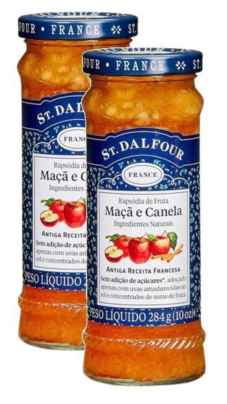 Kit 2 Geléia Premium St. Dalfour Sabor Maça E Canela - 248g Imagem de Kit 2 Geléia Premium St. Dalfour Sabor Maça E Canela - 248g