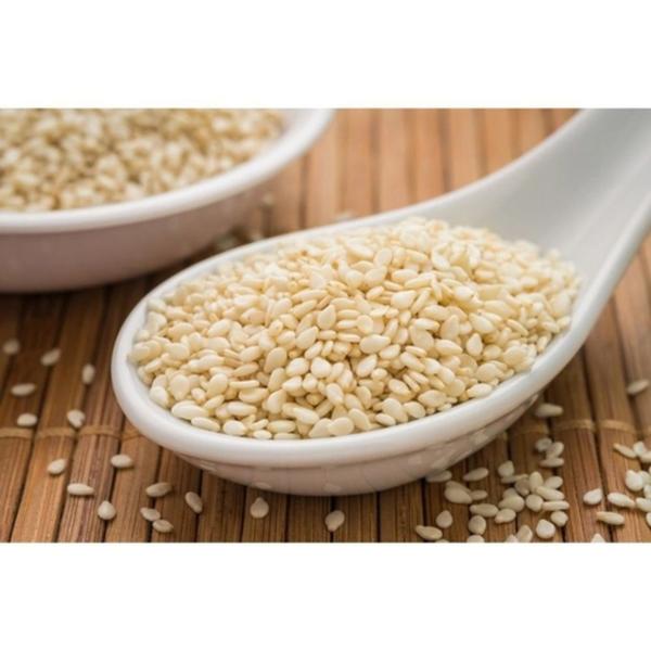 Kit 2 Gergelim Branco Descascados Sem Gluten Vitalin 120g Imagem de Kit 2 Gergelim Branco Descascados Sem Gluten Vitalin 120g