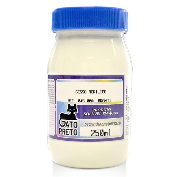 Imagem de Kit 2 Gesso AcrÍLico Artesanato 250ml Gato Preto