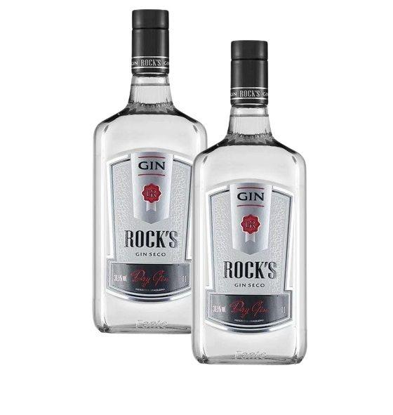 Imagem de Kit 2 GIN DRY ROCKS TRADICIONAL GARRAFA VIDRO 1L