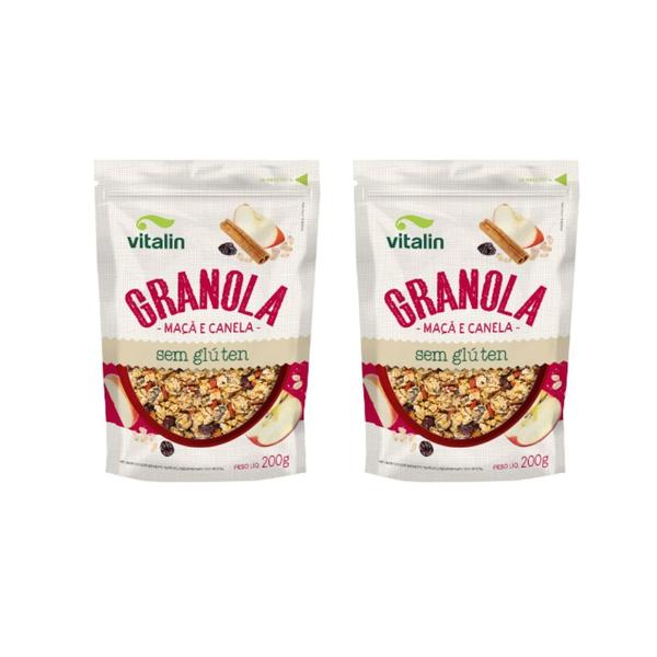 Imagem de Kit 2 Granola Maca e Canela Sem Gluten Vitalin 200g