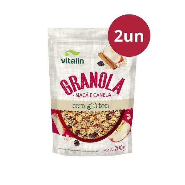 Kit 2 Granola Maca e Canela Sem Gluten Vitalin 200g Imagem de Kit 2 Granola Maca e Canela Sem Gluten Vitalin 200g