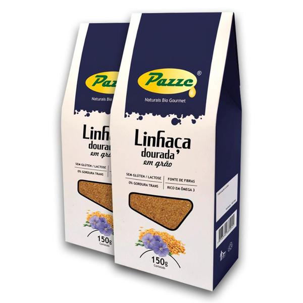 Imagem de Kit 2 Grão de Linhaça Dourada Pazze 150 gramas