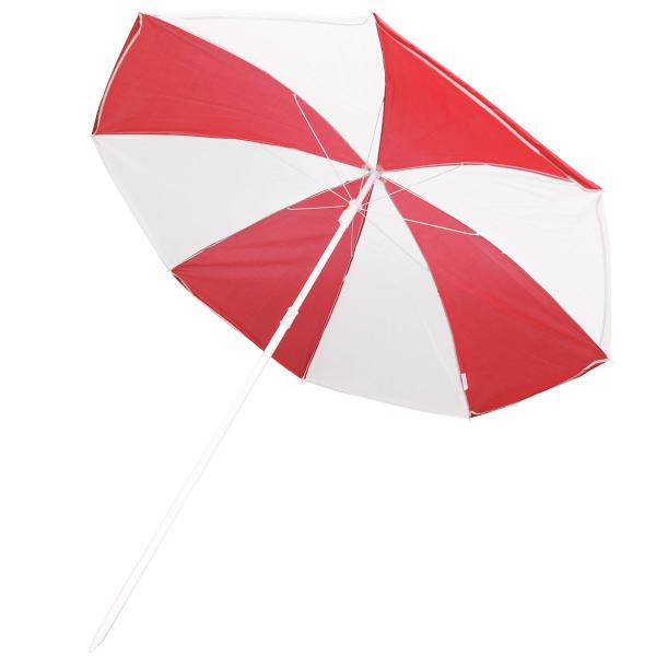 Kit 2 Guarda Sol de Praia Piscina Jardim Camping 1,80 Metros Vermelho/Branco Barato Importway Imagem de Kit 2 Guarda Sol de Praia Piscina Jardim Camping 1,80 Metros Vermelho/Branco Barato Importway