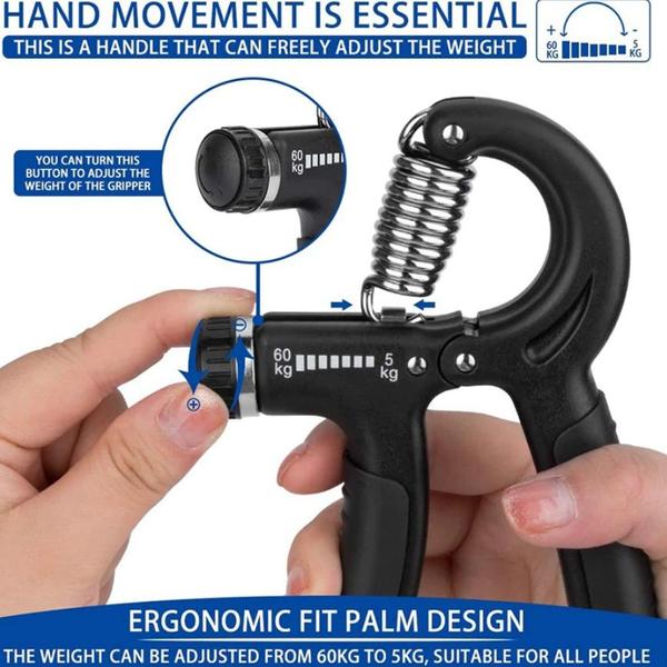 Imagem de Kit 2 Hand Grip Alicate Ajuste de Resistencia Treino Exercício Dedos Mão Punho Antebraço Fisio